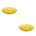 thumbnail image 4 of Sonducket Traje de niña chico tul Ballet danza patinaje conjunto ropa de baile tutú cintura elástica rendimiento fiesta medio 0,9-1,3 m Hilo Medio/Amarillo S/ por 0.9-1.3m 2piezas, 4 of 6