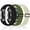 Black+ArmyGreen+Offwhite, variant on Elastic Bands Compatible with Fitbit Charge 2 Band, Solo Loop Stretchy Nylon Wriststrap for Charge 2 Women Men