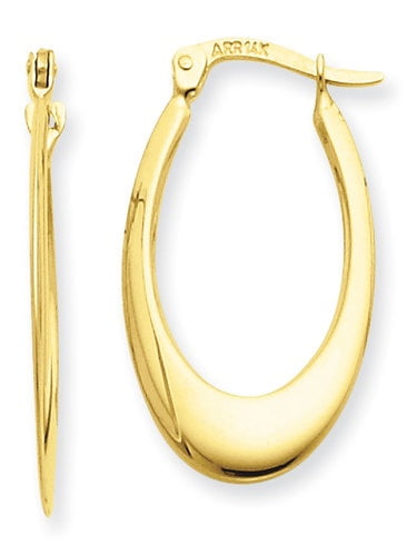 Primal Gold - Primal Gold 14 Karat Yellow Gold Polished Hoop Earrings ...