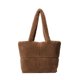 thumbnail image 1 of Bolso de hombro difuso para mujer, bolso hobo esponjoso informal, bolso tipo cartera (café), 1 of 6
