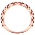 thumbnail image 5 of 3.13 ct Brilliant Round Cut Natural Garnet 14k Rose Gold Eternity Band SZ 7.25, 5 of 6
