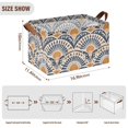 thumbnail image 7 of Yayeee Foldable Storage Basket for Shelves Waterproof Cloth Bins with Handles, Orange Art Pattern, 7 of 7