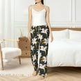 thumbnail image 4 of Salouo Lilies Flowers Print Women's Pajama Pants Casual Loose Sweatpants PJs Flowy Pants Drawstring Palazzo for Women Wide Leg Pants Lounge Pajama -XX-Large, 4 of 8