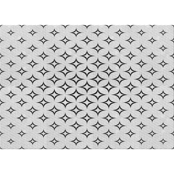 Ahgly Company Indoor Rectangle Patterned Platinum Gray Area Rugs, 2' x 5'