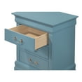 thumbnail image 4 of Glory Furniture Louis Phillipe 3 Drawer Nightstand in Teal, 4 of 5