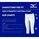 thumbnail image 3 of Pantalón de softball Mizuno Prospect para niña - Blanco - Talla S, 3 of 4