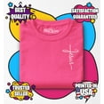 thumbnail image 3 of Shop4Ever Jesus Cross Cursive Script Pocket Size Toddler's Cotton T-Shirt 4T Hot Pink, 3 of 6