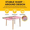 thumbnail image 4 of Pink Gnomes Christmas Table Cloths for 3 Foot Rectangle Tables, Xmas Berry Balls Snowflake Patio Waterproof Elastic Fitted Tablecloths, Washable Rectangular Table Cover for Camping, 4 of 8