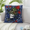 thumbnail image 6 of ZICANCN Dead Skull and Roses Decorative Throw Pillow Covers, Bed Couch Sofa Decorative Knit Pillow Covers for Living Room Farmhouse, 22"x22", 6 of 8