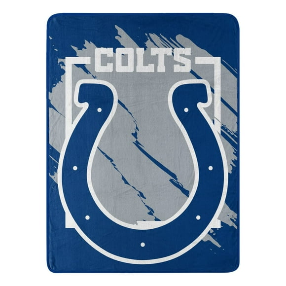Indianapolis Colts Couverture 46x60 Micro Raschel Design Dimensionnel Roulé