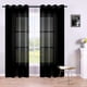 thumbnail image 1 of KOUFALL Cortinas transparentes negras de 84 pulgadas de largo para sala de estar, juego de 2 paneles con ojales, cortinas para ventana, semi gasa, modernas cortinas transparentes negras para dormitori, 1 of 1