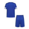 thumbnail image 2 of LiiYii Kids Boys Girls Soccer Uniform Football Basketball Training Clothes Set Sports Gym T-shirt and Blue 26, 2 of 7