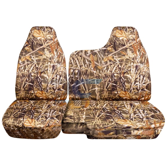 Fits 1998-2003 Ford Ranger/Mazda B-Series Camouflage Truck Seat Covers 60/40 HiBack:Wetland