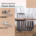 thumbnail image 2 of Graflsoa Cintre à Pantalons en Acier Inoxydable Multicouche Gain de Place avec Bords Lisses, Résistant à la Rouille et Durable pour Pantalons, Serviettes, et Plus - Noir Moderne (5 Niveaux), 2 of 6