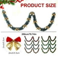 thumbnail image 3 of Christmas Garland, Ongmies Artificial Christmas Wreath Set for Stair, Mantel, and Indoor/Outdoor Decor, Christmas Decorations Indoor, 3 of 9