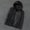 Black, variant on Men's Winter Hooded Down Jacket Fashion Casual Warm Long Sleeve Zipper Puffer Jacket Coat with Pocket