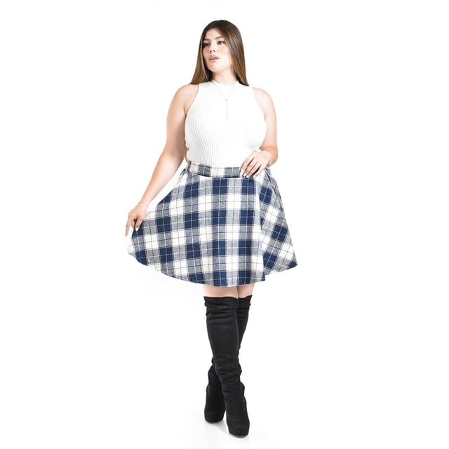 Falda a cuadros Roman Fashion / Tallas Extras, 3721 (Azul marino) azul marino 36