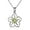 Green Peridot, August, variant on CFIOZYOS Genuine or Created Gemstone Birthstone Flower Pendant Necklace with Chain in Sterling Silver, 18"