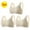 3PCS#Beige, variant on GERsome 3PCS Women's Front Closure Bras Posture Full Coverage Plus Size No Underwire Support Plunge Seamless Bra 3PCS#Beige XXL