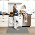 thumbnail image 3 of Behome Kitchen Mat, 17"x29" Cushioned Anti-Fatigue Rugs, Non-Slip Waterproof Comfort Standing Mats for Kitchen, Office, and Floor, Grey, 3 of 6