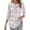 Multicolor-Shirts, variant on Jsaierl Womens 3/4 Length Sleeve Tops Summer Round Neck Shirts Boho Print Petite Pleated Blouses Classic Elegant Tunic Top S-2XL