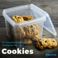 thumbnail image 4 of 64-oz Square clear Deli containers with Lids Stackable, Tamper-Proof BPA-Free Food Storage containers Recyclable Space Saver Airtight container for Kitchen Storage, Meal Prep, Take Out 20, 4 of 4