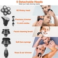 thumbnail image 3 of TeqHome 5 In 1 Electric Razor For Bald Men, Rechargeable Cordless Head Beard Trimmer Shaver Kit with 3 Combs, IPX6 Waterproof Dry Wet Grooming Kit, 3 of 10