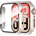 thumbnail image 1 of Yanonmyfd 2 Piezas Funda para Apple Watch Series 6/5/4/SE 3/SE 2/SE 40mm Protector Pantalla Vidrio Templado Incorporado,HD Protección Completa PC Dura Estuche Protective Case,Transparente,40mm, 1 of 46