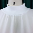 thumbnail image 5 of AURA Plus Size Chiffon Maxi Dress Half High Neck Long Sleeve Loose Fit Irregular Hem Elegant Summer Dress, 5 of 8