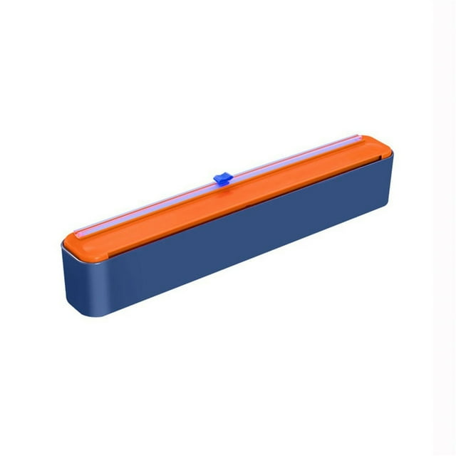 fheaev Magnetic Refillable Plastic Wrap Dispenser With Cutter Tin Aluminum Foil Dispenser With Cutter Sturdy Food Cling Wrap Film Cutter