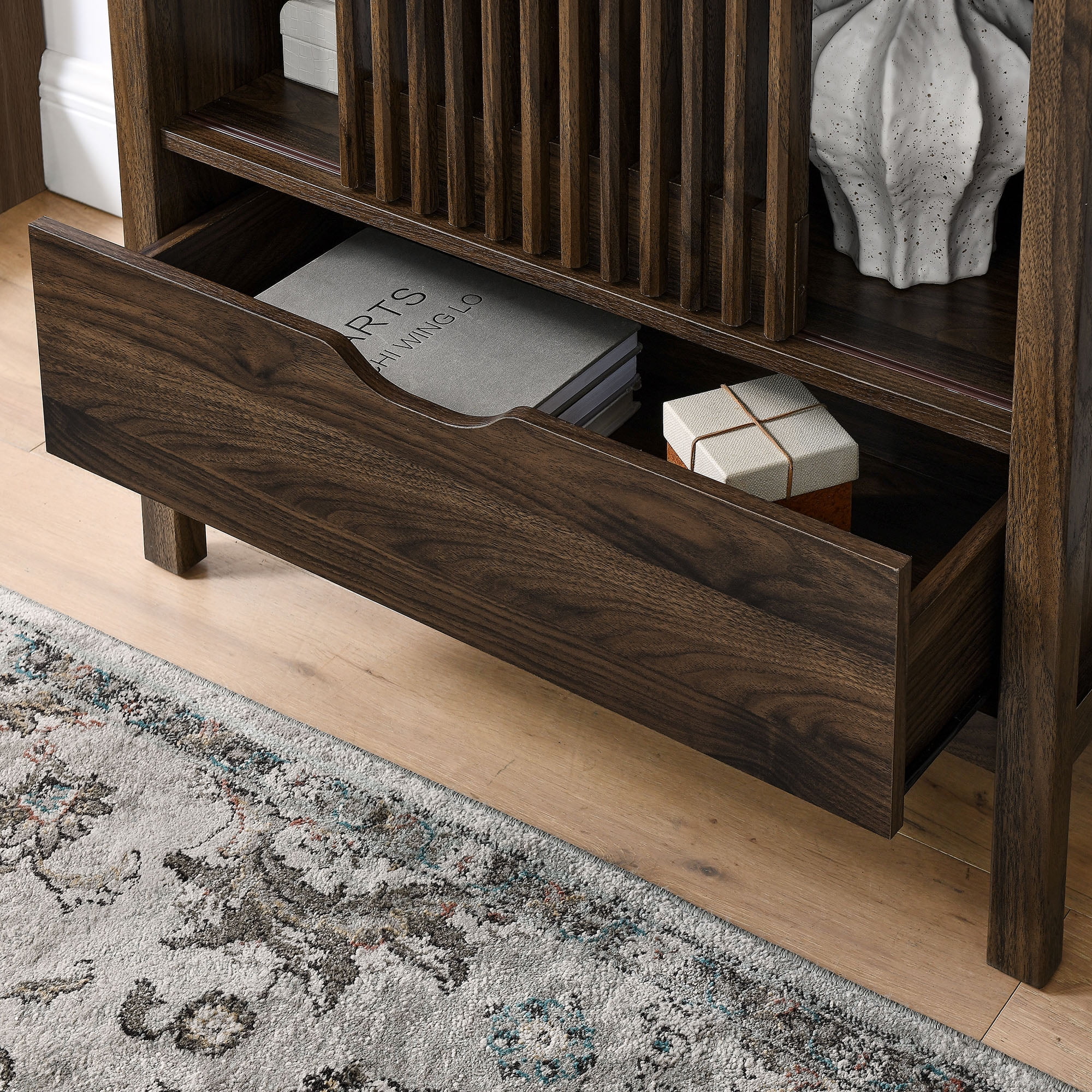 Vaughn Storage Display Cabinet in Walnut