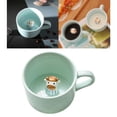 thumbnail image 3 of taza de café de dibujos animados Taza 3D con forma de animal, figura de cerámica de dibujos animados para , niñas, , mujeres, hombres, taza de café, 7 , Piel de becerro, 3 of 9