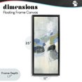 thumbnail image 4 of Stupell Industries Modern Muted Circular Dapples Black Floating Frame Canvas Art, 11 x 25, by Lisa Ridgers, 4 of 8