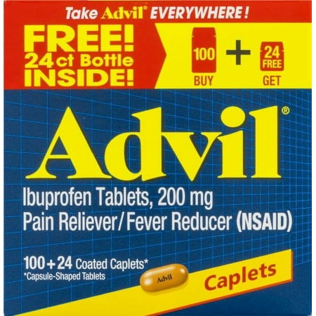Advil Ibuprofen Tablets, 124 Count