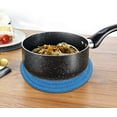 thumbnail image 6 of 4 Pcs Cotton Thread Weave Hot Pot Pats, Multi-use Hot Mats Non-Slip Stylish Coasters Insulation Hot Pads Trivet for Cooking and Baking（Blue, Green, Gray, White, 7 inch）, 6 of 9