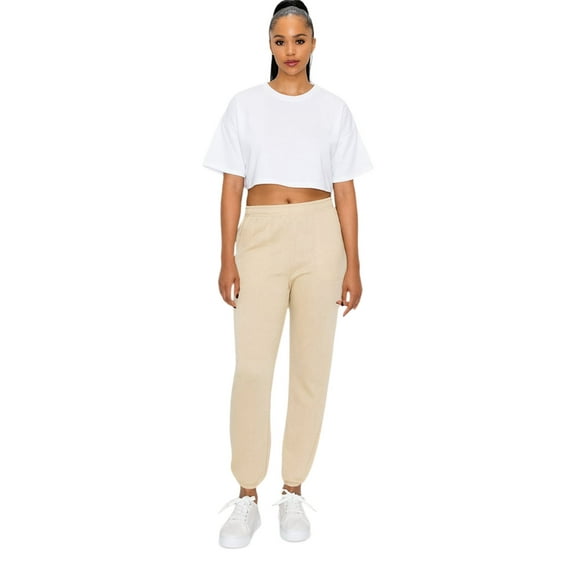 Victorious Women's Lightweight Fleece Elastic Bottom Sweatpants with Pockets, Up To 5X