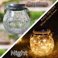 thumbnail image 3 of Luces LED solares decorativas de vidrio para jardín, iluminación LED para jardín, 1 paquete de luces LED de cadena, decoración de lámpara solar para Navidad, fiestas, festivales, 3 of 5