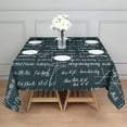 thumbnail image 3 of Math Equations Geometry Tools Green Pattern Square Tablecloth,Waterproof Square Table Cover,Wipeable Spillproof Washable Table Cover for Home Kitchen Party Decor 42"X42"(107x107cm), 3 of 6