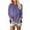 Purple, variant on Diufon Fall Womens Long Sleeve Tops Casual Solid Color Tunics Round Neck Breathable Blouses