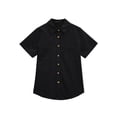 thumbnail image 6 of Fantaslook Womens Button Down Shirts Cotton Linen Short Sleeve Shirt Lapel Work Blouses Casual Summer Tops with Double Pockets, 6 of 11