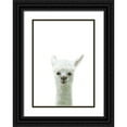 thumbnail image 1 of Uppsala Studio 14x18 Black Ornate Wood Framed with Double Matting Museum Art Print Titled - Llama, 1 of 4