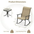 thumbnail image 3 of Costway 3 PCS Patio Rocker Set with High Backrest & Wood-Plastic Tabletop Coffee Table, 3 of 10