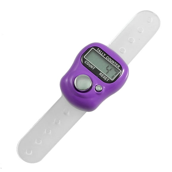 Unique Bargains Digital 5 Digit LCD Finger Ring Tally Counter Purple for Golf