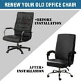 thumbnail image 7 of Waterproof PU Office Chair Cover with Elastic Bottom for Rotating Chairs - Black, Large, 7 of 7