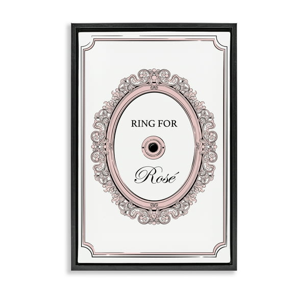 Stupell Industries Ring for Rose Food & Beverage Painting Black Floater Framed Canvas Art Print Wall Art, 17 x 25
