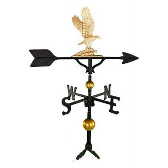 Montague Metal Products WV-372-GB 300 Series 32 In. Deluxe Gold Eagle Weathervane
