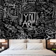 thumbnail image 2 of Quote You Are Wall Tapestry Black and White Inspirational Classroom Kids Tapestries Wall Hanging Motivational Positive Affirmations Saying Aesthetic Tapestry for Bedroom Dorm, 2 of 7