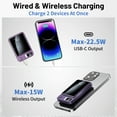 thumbnail image 3 of DnxnIaIfy 2 in 1 Wireless Magnetic Power Bank,Portable Phone Power Packs,10000mAh 22.5W Fast Charging External Battery Bank, Emergency Backup Battery Pack with LED Power Displa for Outdoor Travel, 3 of 7