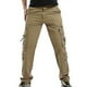thumbnail image 1 of Pantalones largos para hombre, lavados con agua, para exteriores, informales, con bolsillo, cremallera sólida, rectos, de trabajo, 1 of 6