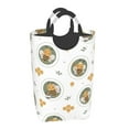 thumbnail image 2 of XMXT Large Collapsible Laundry Hamper, Cute Bee Honey Print Laundry Basket with Aluminum Handle, 50L Multicolor, 2 of 7